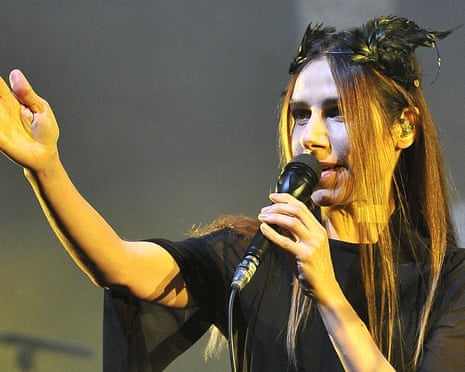 Both admirable and thrilling … PJ Harvey on stage.