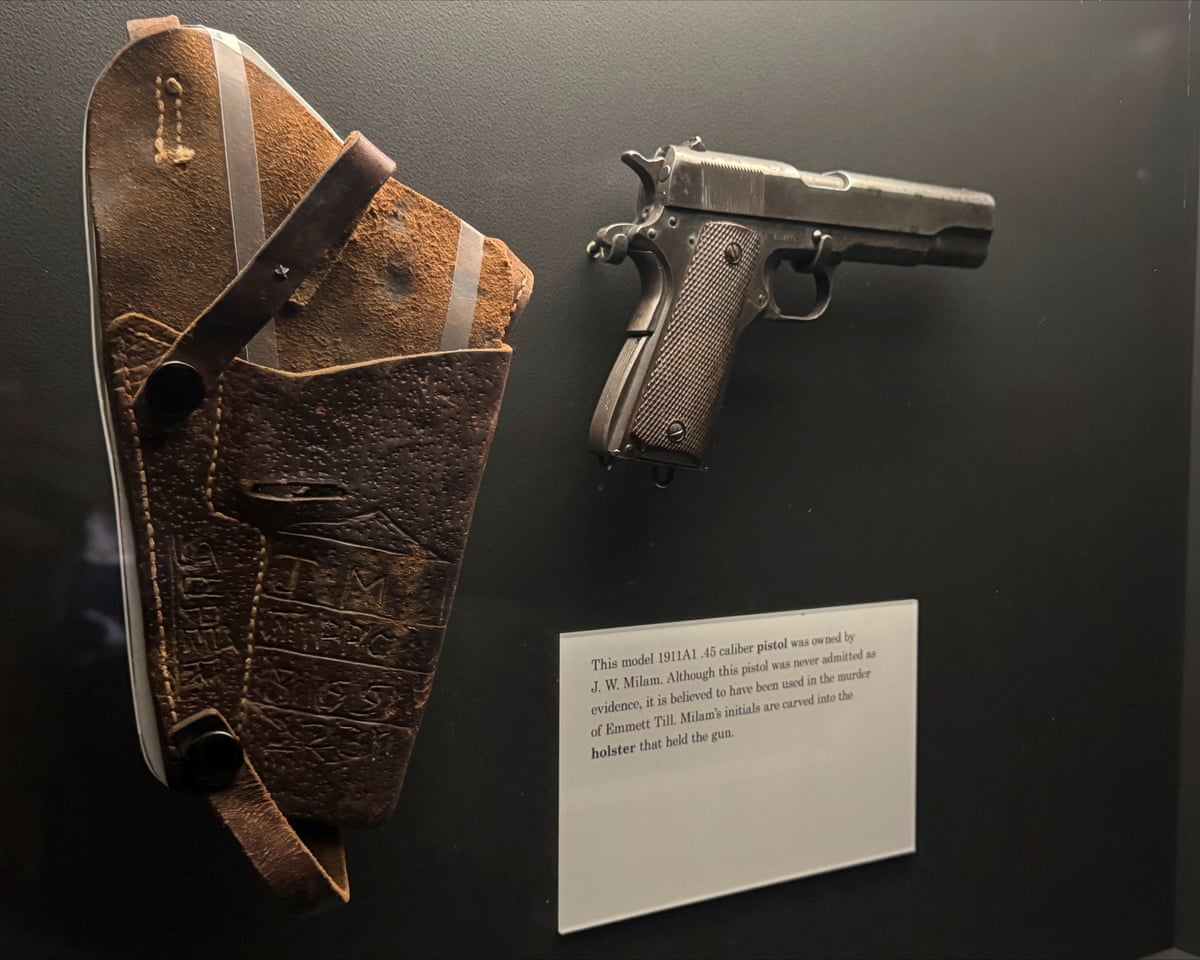 Gun used in Emmett Till's lynching is on display at museum 70 years later | Mississippi | The Guardian Gun used in Emmett Till's lynching is on display at museum 70 years later | Mississippi | The Guardian