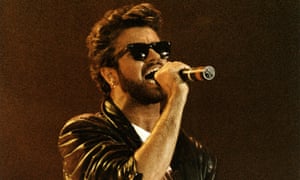George Michael performing at Live Aid in 1985