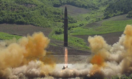 Hwasong-14 intercontinental ballistic missile.