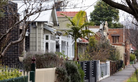 Les propriétés résidentielles sont vues à Melbourne
