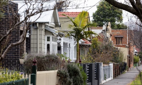 Residential properties on a street in Melbourne