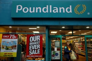 A branch of Poundland in Altrincham last year