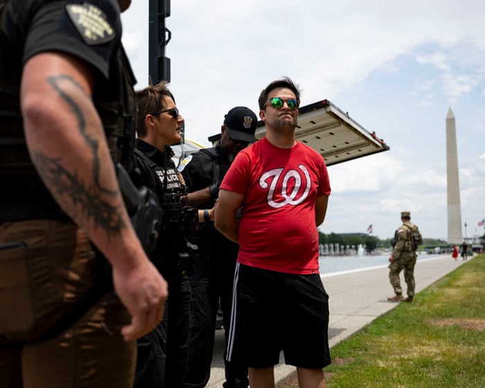 Man arrested near Trump’s reflecting pool plans to fight obscenity charge