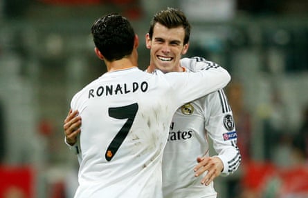 Cristiano Ronaldo embraces Gareth Bale