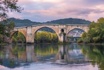 Journey’s end … the Roman bridge over the River Miño in Ourense.