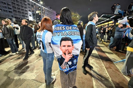 Many fans wanted to honour Lionel Messi in what is likely to be his last World Cup game.