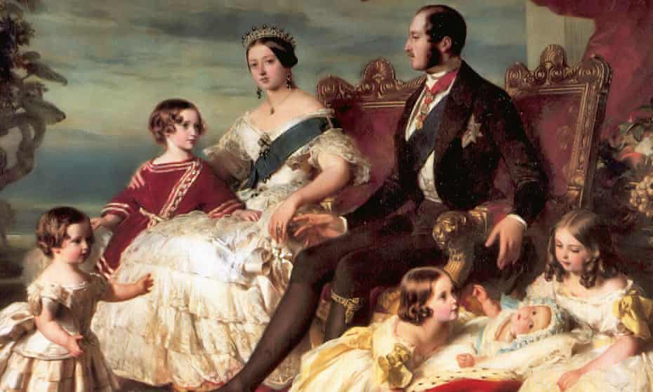 detail from Franz Xaver Winterhalter’s portrait of Queen Victoria, Prince Albert and their children.