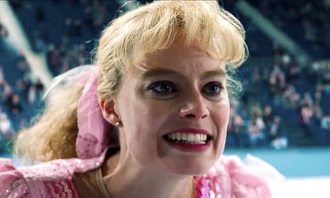 Margot Robbie – with matching outfit and scrunchie – as Tonya Harding in I, Tonya.