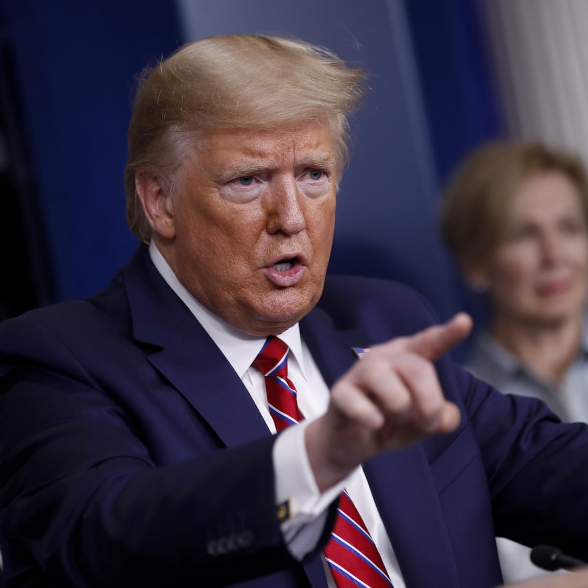 Trump Talks Himself Up As Wartime President To Lead America Through A Crisis Donald Trump The Guardian