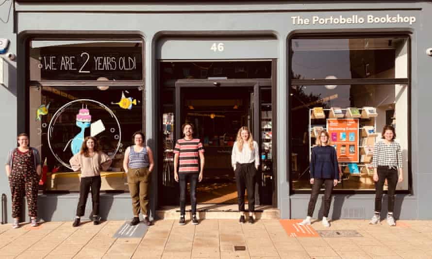 Best sellers: some of the staff of the ever-popular Portobello bookshop.