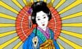 geisha pop art woman Japanese kimono