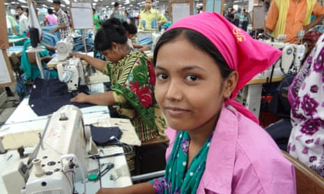 A garment factory worker in Bangladesh