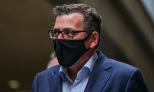 Premier of Victoria Daniel Andrews wearing a mask.