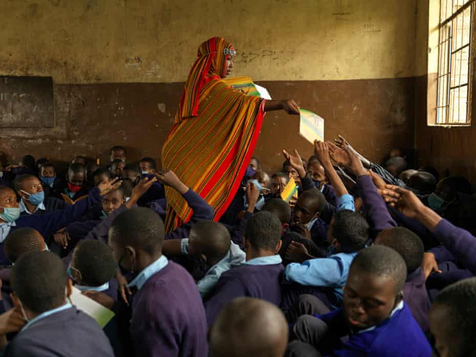 Hussein at work campaigning against FGM in Kenya.