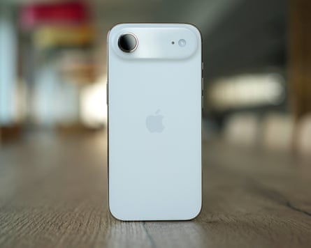 The back of the iPhone Air showing the Apple logo.
