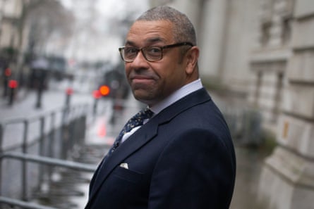 Foreign secretary James Cleverly in Downing Street.