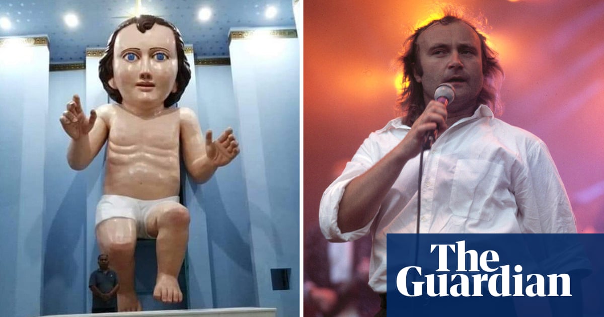 Take A Look At Me Now Baby Jesus Statue Resembles Phil Collins