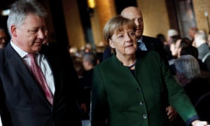 Bruno Kahl, president of the German Federal Intelligence Agency, and Chancellor Angela Merkel.