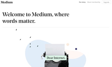 Medium is a popular light blogging platform.