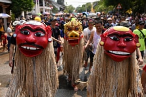 A procession to mark the Laos new year in Luang Prabang