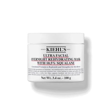 Kiehls Ultra Facial overnight hydrating face mask with 10.5% squalane