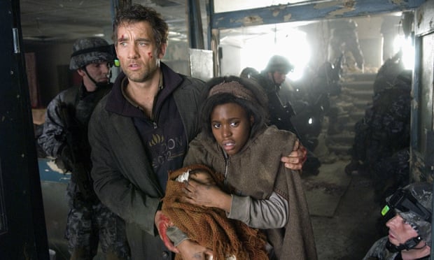 Clive Owen and Claire-Hope Ashitey in Children of Men, the 2006 adaptation of PD James’ novel.
