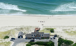 Christie on the beach that was closed to the public