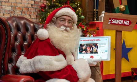 Wikipedia inventor Jimmy Wales as Santa