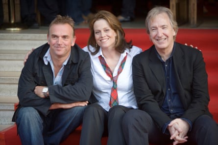 Director Marc Evans, Sigourney Weaver and Alan Rickman at the Edinburgh premiere of Snow Cake, 2006.