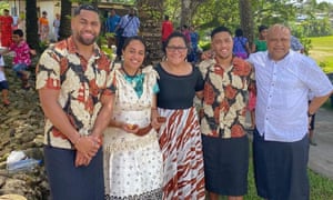 Ilaitia Cokanasiga (far right) with his family.