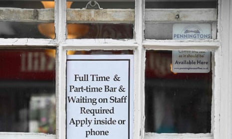 A job ad in the window of a bar and restaurant in the Lake District.