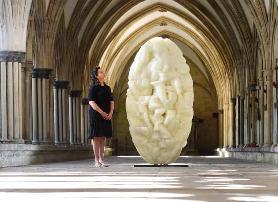 The Spirit and Endeavour exhibition at Salisbury Cathedral: ‘Sail’ by Tony Cragg. 