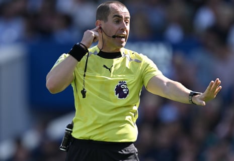 Peter Bankes leads today’s team of match officials at the Tottenham Hotspur Stadium.