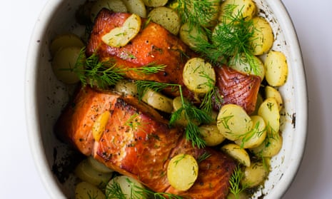 Catch of the day: hot-smoked salmon, potatoes and dill.