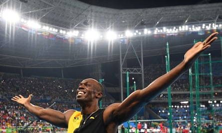An extraordinary win ratio … Usain Bolt wins the 100m final at the Rio 2016 Olympics.