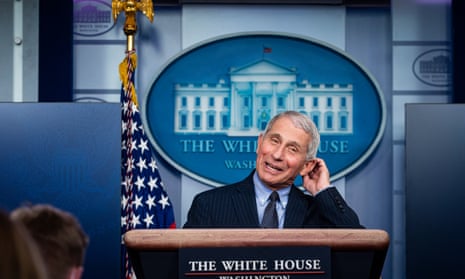Anthony Fauci speaks during a news conference at the White House in Washington, 21 January 2021.