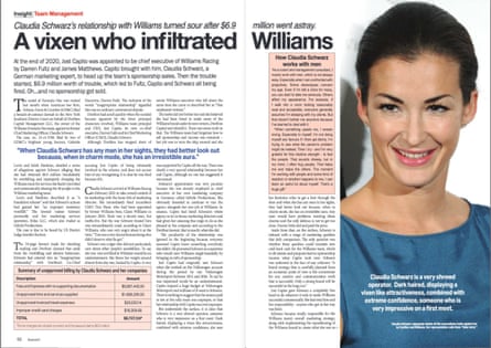 The Business F1 article on Claudia Schwarz