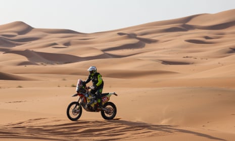 Carles Falcon pictured during the Stage 2 of the Dakar 2024.