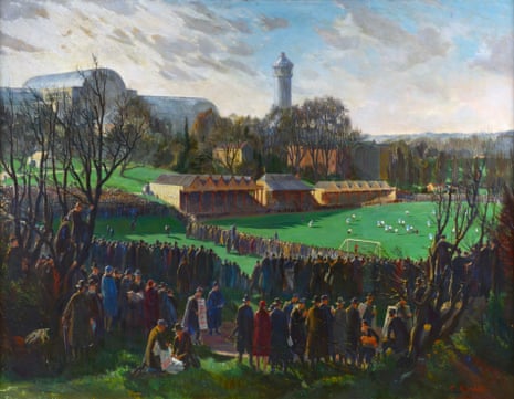The painting A Cup Tie at Crystal Palace by Charles Cundall depicts a third-round FA Cup match between Corinthians and Manchester City at Crystal Palace in 1926