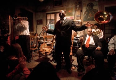 Louisiana, 2007, Tyrone Turner Trumpeter Kenneth Terry and the New Birth Brass Band play at Preservation Hall, two years after the devastation of Hurricane Katrina. “What we do in New Orleans you can’t find anyplace else,” Terry told Geographic writer Joel K. Bourne Jr. “The jazz we play comes from the soul.”