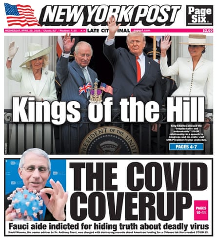 Front page of the New York Post