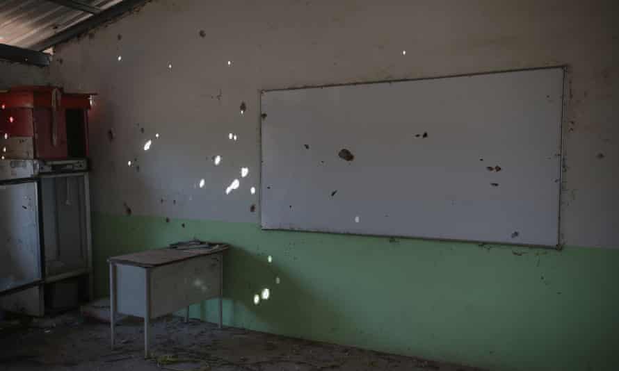 An abandoned primary school in El Limoncito that found itself on the frontline of Mexico’s narco war in 2019.