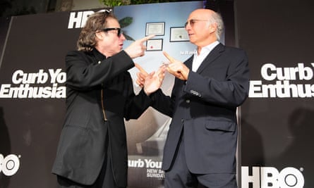 Richard Lewis, left, and Larry David arriving at the Paramount theater in Hollywood, California, in 2009.