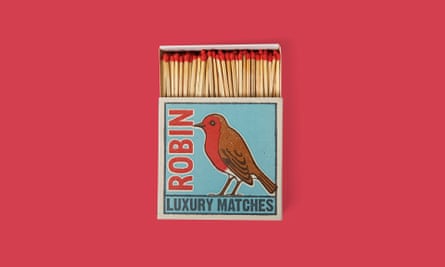 Oversized matches with robin print