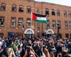 A glut of VIPs and a heckled minister see Palestinian flag raised at London’s newest embassy