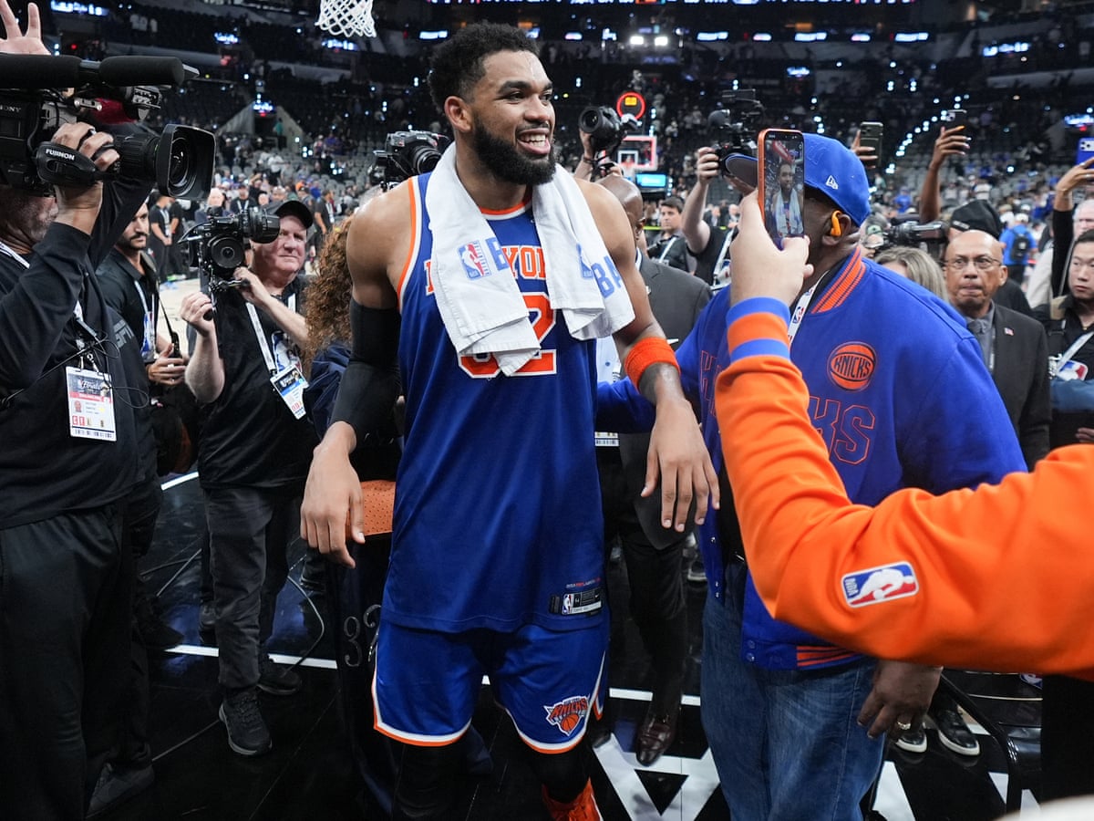NBA finals: Knicks within two wins of elusive title after holding off Spurs in Game 2 | NBA finals | The Guardian
