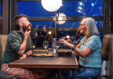 Dining across the Divide Henry and Lynn at Tre Ciccio Ramsbottom in Ramsbottom 10/08/26 Photographer Sonja Horsman