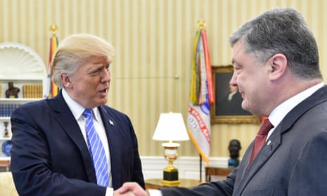 Donald Trump with Ukraine’s President Petro Poroshenko in June 2017.