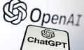 OpenAi and ChatGPT logos.